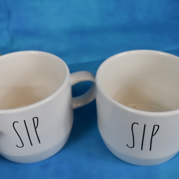 Rae Dunn Wide "SIP" Mug Set of 2 - Picture 2 of 3
